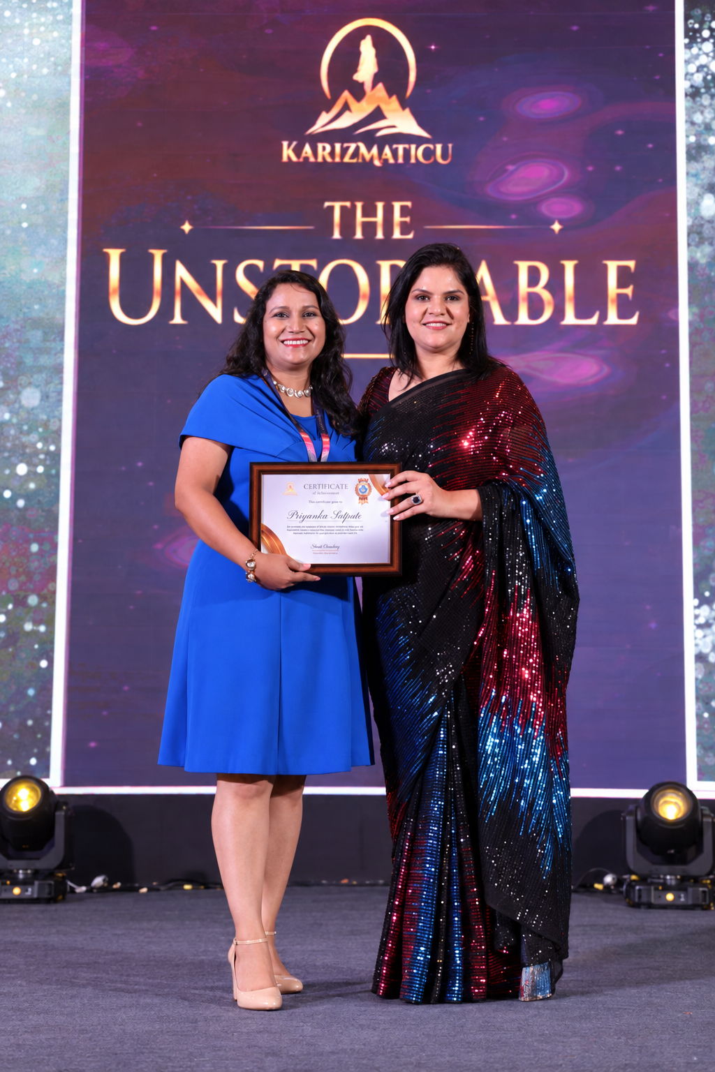 Priyanka Satpute receiving the Life Coach Certification