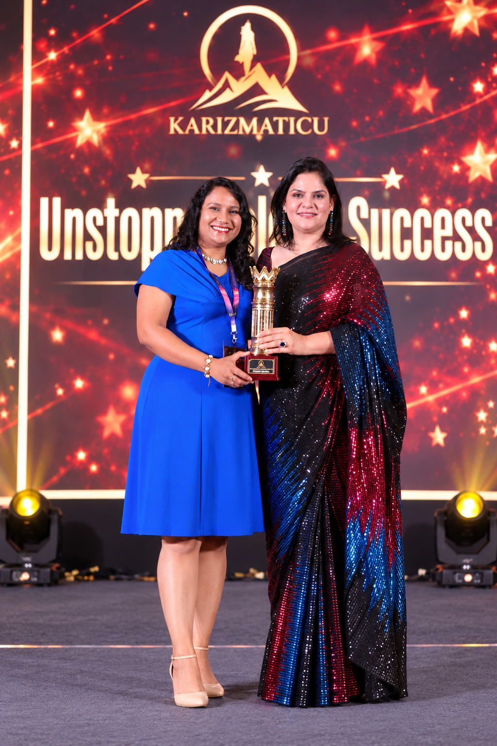 Priyanka Satpute receiving the Unstoppable Success